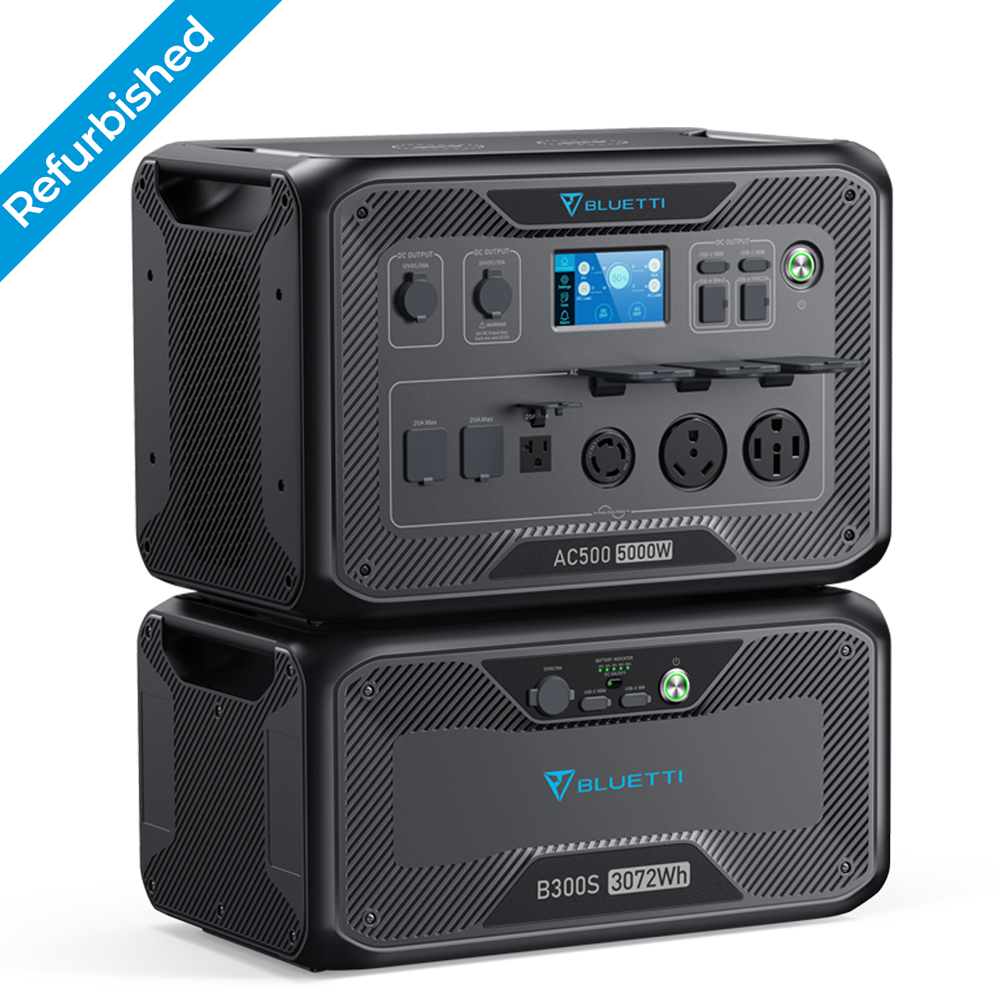 BLUETTI AC500 B300S Solar Generator 5000W Power Station 3072Wh Battery Blackout