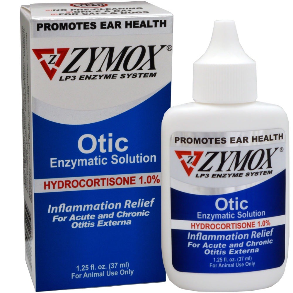 Zymox Otic 1.25 oz 1% Hydrocortisone DOGS ...