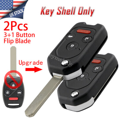 2 Flip Key Fob Case for Honda Civic CR-V 2006 2007 2008 2009 2010 2011 2012 2013