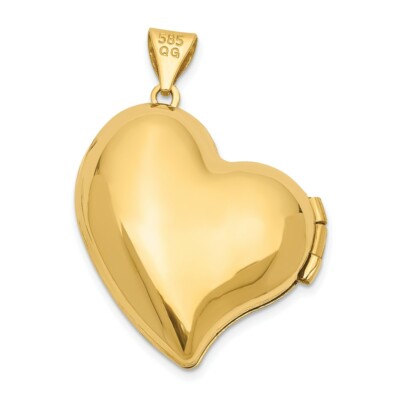 Pre-owned Skyjewelers Real 14kt Yellow Gold Fancy Heart Locket