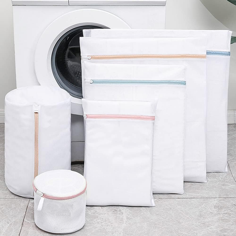 8Pcs Fine Mesh Laundry Bags for Delicates with Premium Zipper,Travel Storage Org