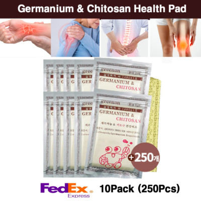 Germanium & Chitosan Health Pad-10Pack (250Pcs)Health Hot Pad/Korean Pain Relief