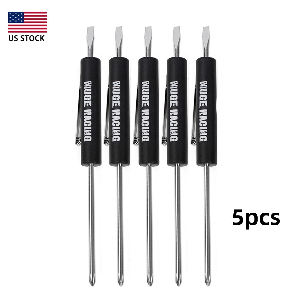 5X Black Flat Pocket Screwdriver w/Phillips Top & Pocket Cli