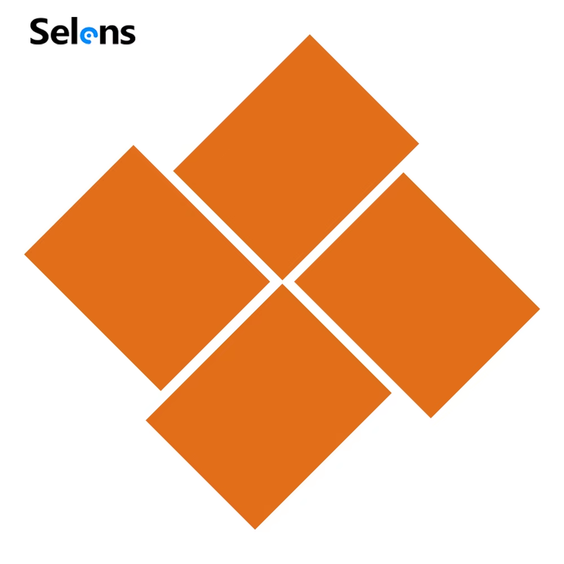 Selens 4 Pcs Lighting Gels Filter 16"x20" Orange Transparent Color Correction Fi