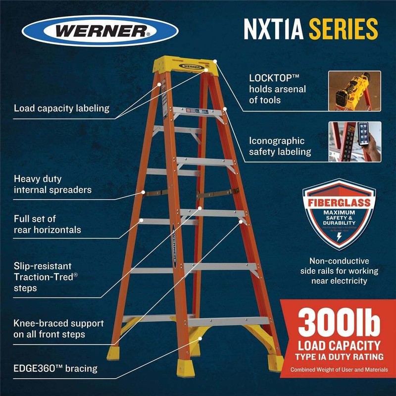 6 Ft. Fiberglass Step Ladder (10 Ft. Reach