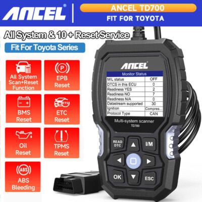 Ancel TD700 All System OBD2 Scanner Car Diagnostic Scan Tool TPMS FIT For Toyota
