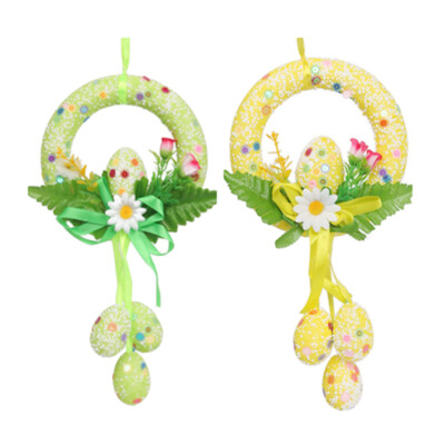  2 Pcs Front Door Garland Easter Tree Ornaments Decorations Wreath