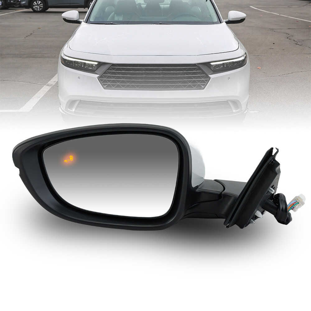 8Pin Driver Left Pearl White Side Mirror Heated BSM For Honda Accord 2023-2025