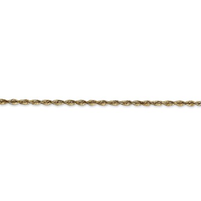 Pre-owned Superdealsforeverything Real 14kt 2.0mm Diamond Cut Extra-light Rope Chain; 20 Inch In Yellow