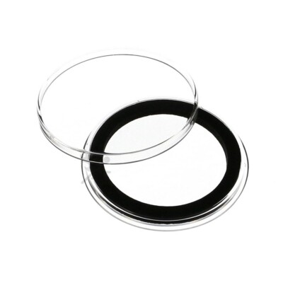 25 Air-Tite 38mm Black Ring 1oz Silver Dollar & Britannia Coin Capsule Holders