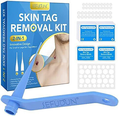 2 in 1 Auto SKIN TAG Removal kit Skin tag bands Remover Device 