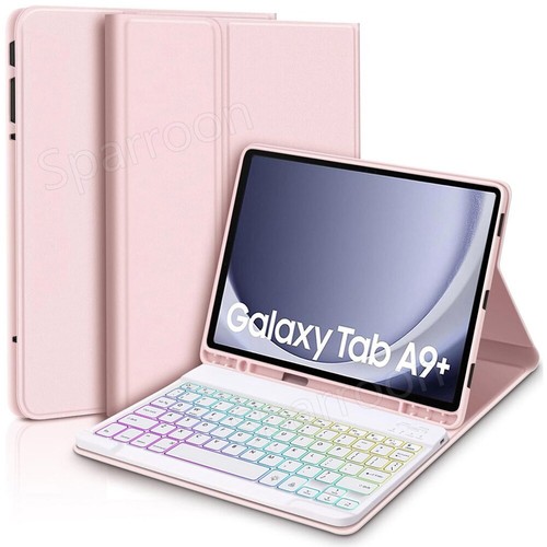 For Samsung Galaxy Tab A9 Plus 11 in 2023 Backlit Bluetooth Keyboard Mouse Case