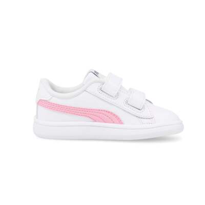 Puma Smash V2 LV Lace Up Toddler Girls Белые кроссовки Повседневная обувь 365174-35