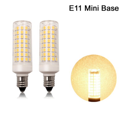 2pcs E11 LED bulb 102Led Ceramics Lamp 7W 110V Ceiling Fans Light Warm White H