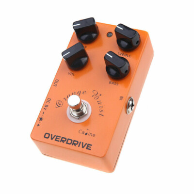 Caline Orange Burst Overdrive CP-18 Guitar Effect Pedal Aluminum Alloy