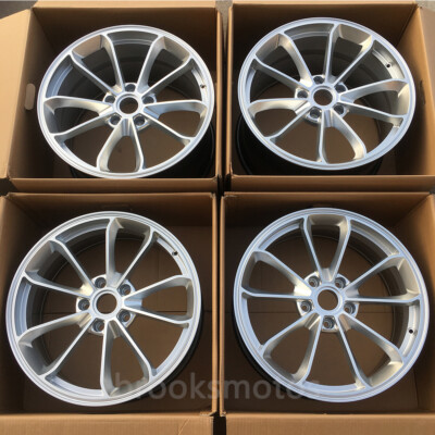 20'' HYPER SILVER GT4 STYLE FORGED WHEELS RIMS FIT 2016+ PORSCHE 718 CAYMAN 982