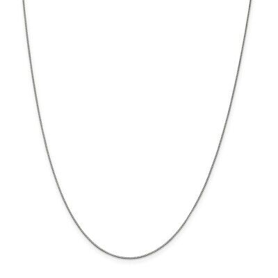 Pre-owned Skyjewelers Real 14kt White Gold 0.70mm Box Chain W/lobster Catch; 20 Inch