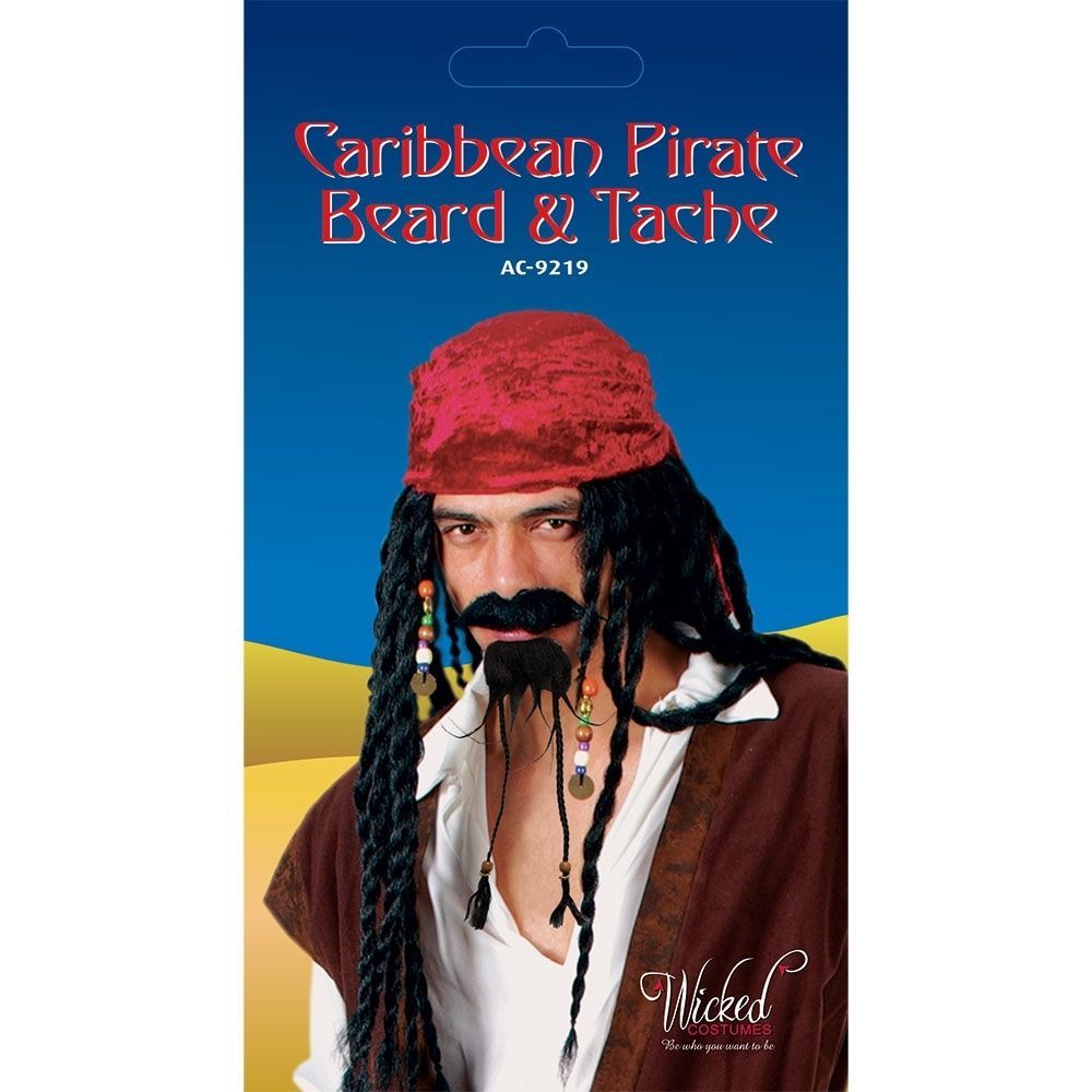 Caribbean Pirate Beard and Tache Caribbean Pirate Beard and Tache