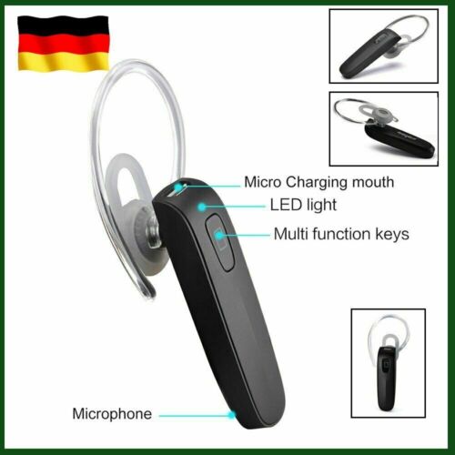 Bluetooth Headset Stereo Kopfhörer Kabellos Ohrhörer mit Mikrofon Handy DHL
