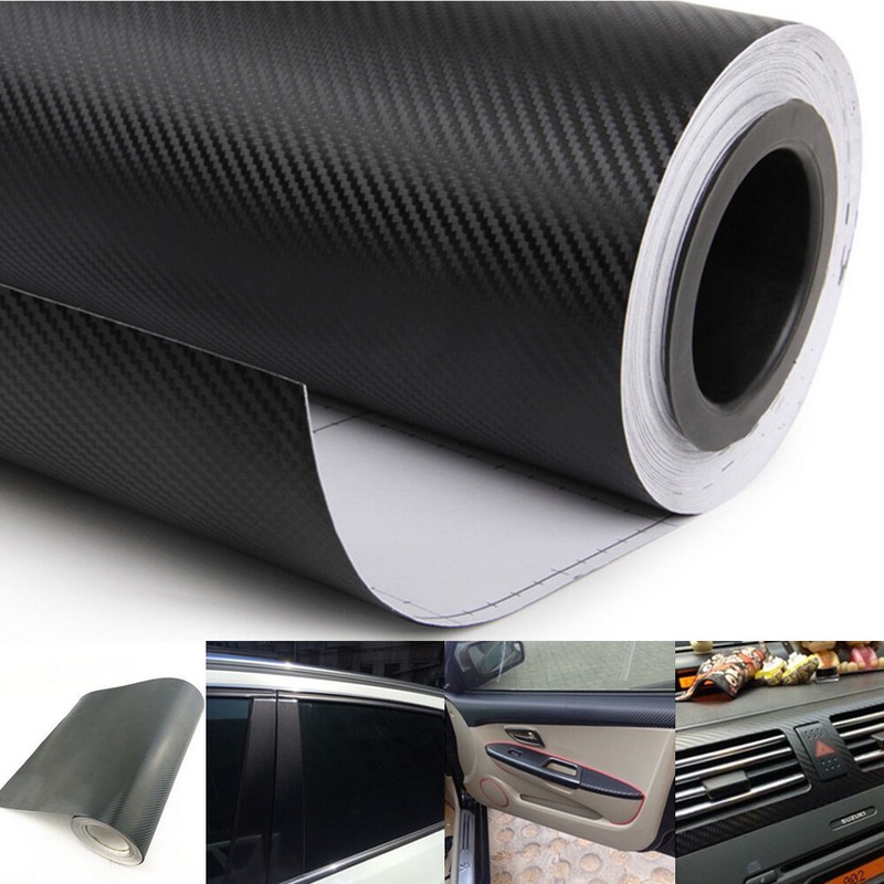 Car Interior 3D Non-Glossy Carbon Fiber Vinyl Wrap Services, Car - Foto 3