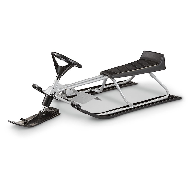 Snow Racer Sled for Kids and Adults Heavy Duty Snow Bike Sled Molded Seat NEW