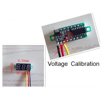 5pcs Ultra-small 0-100V DC 3-Wire Voltmeter LED Volt Meter Voltage Tester