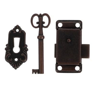 2 Sets Cupboard Door Locks Vintage Drawer Locks Wardrobe Lock