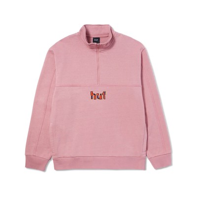 

HUF Split 1/4 Zip Mock Men пыльно-розовый