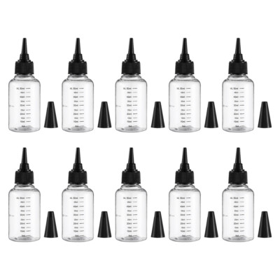 10Pcs Pointed Mouth Applicator Car Scratch Repair Paint Dispenser 50ml US