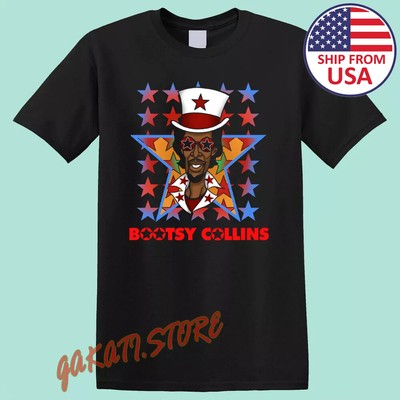 Bootsy Collins Men's Black T-Shirt Size S-5XL