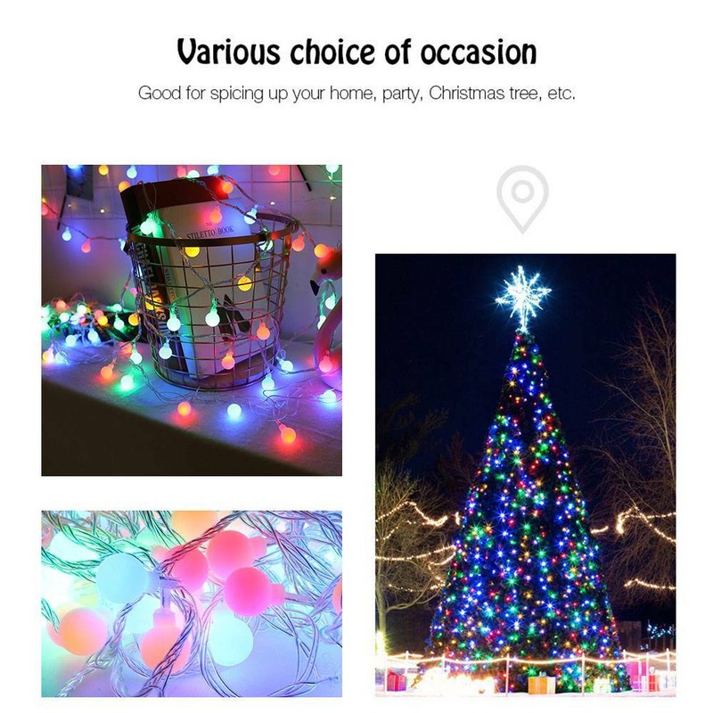 200LED Solar Lichterkette Kette Weihnachtsbaum Deko Außen Innen Garten Party 20M