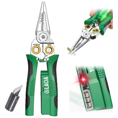 Wire Strippers with Electricity Measurement Function 8in1 Wire Stripping Plie...