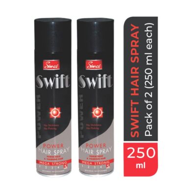 Simco Swift Mega Strong Power Hair Spray (Combo Pack of 2, 250ml each)