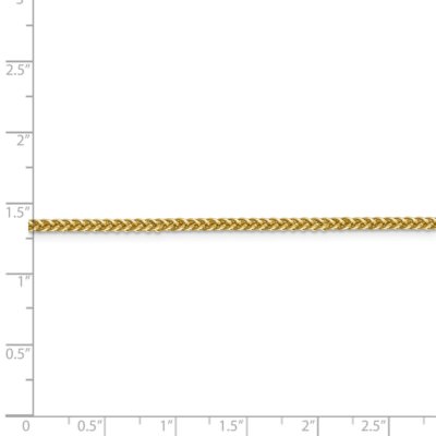 Pre-owned Superdealsforeverything Real 14kt Yellow Gold 2.35mm Semi-solid 3-wire Wheat Chain; 24 Inch