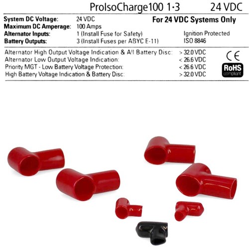 ProMariner Boat Battery Isolator 23246 | Pro-Iso 100A 3 Bank