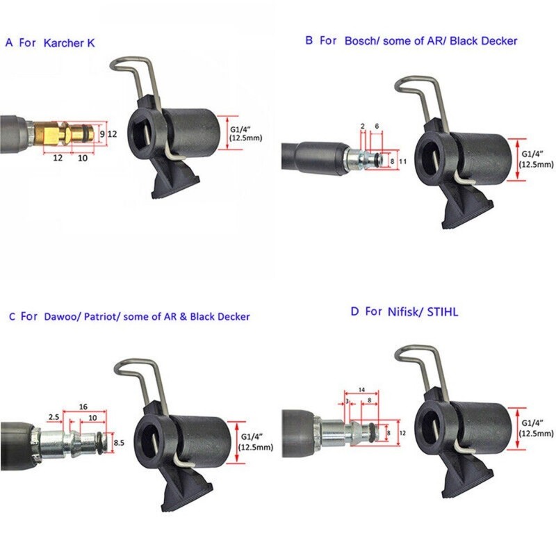 Pressure Washer Hose Connector Converter for Karcher Bosche 