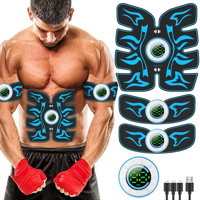 EMS Abdominal Muscle Toning Trainer ABS Stimulator Toner Fitness Binder Gym Belt