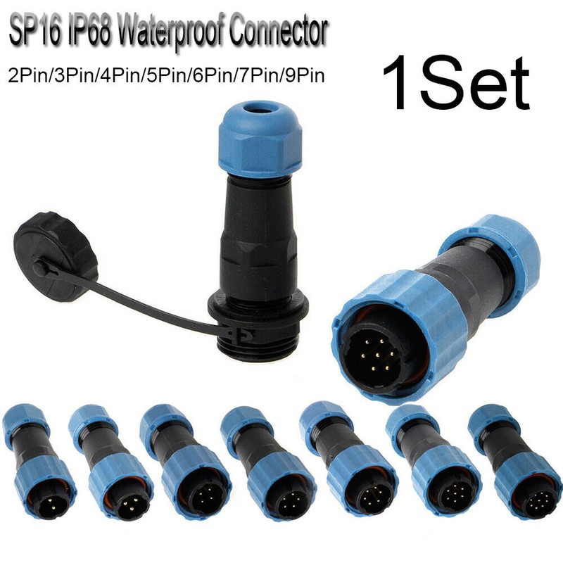 SP16 IP68 Waterproof 2 //3 //4 //5 //6 //7 //9Pin Aviation Plug and Socket Connector