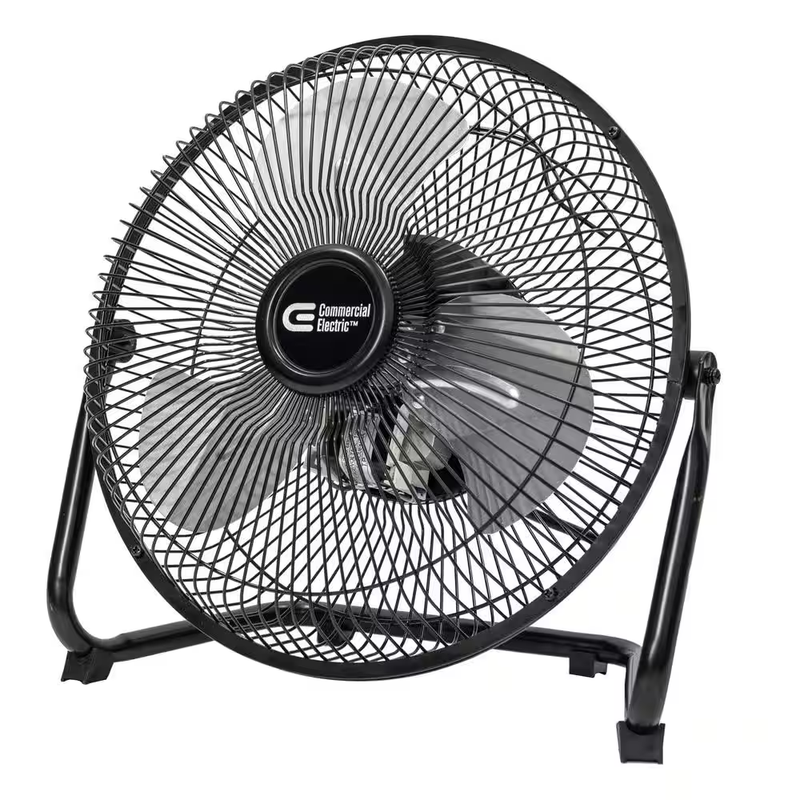 Commercial Electric High Velocity Floor Fan 9 in 3 Speed Metal Portable 770 CFM