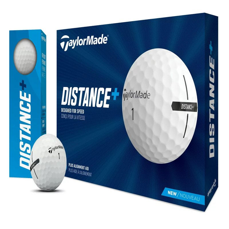 Taylormade 2021 Distance plus Golf Balls, 12 Pack, White