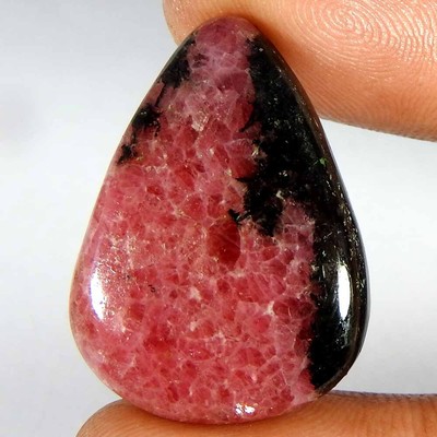 33.45Cts100%Natural Rodonit Rodonite Pear Cabochon Loose Gemstone