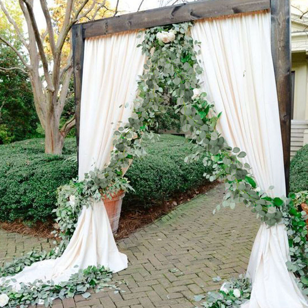 2M Greenery Eucalyptus Leaves Silk Artificial Vine Garland Wedding