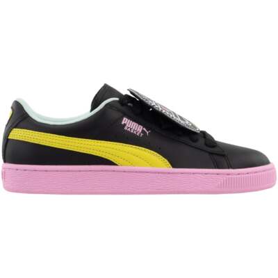 

Puma Basket Badge Tz Lace Up Женские кроссовки Размер 8 B Повседневная обувь 369455-01, Черный, Puma Basket Badge Tz Lace Up