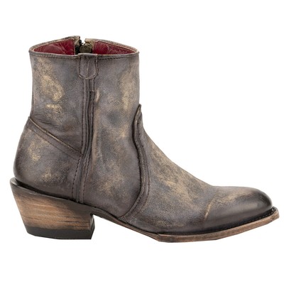 Ferrini Stacey Round Toe Zippered Cowboy Booties Womens Size 8 B Casual Boots 61