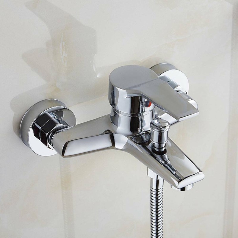 Doppel-Auslauf Wasserhahn Für Waschmaschine – Aufputz, Silber, Langlebig