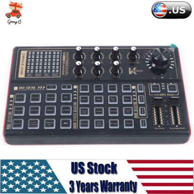 Live Streaming Audio Mixer Bluetooth DJ Sound Mixing Console Board Voice Changer