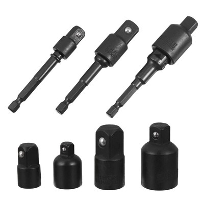  7 Pcs/set Ratchet Wrench Sleeve Screwdriver Socket Drill Adapter