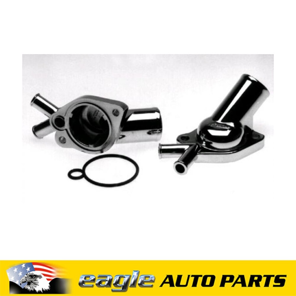 HOLDEN 253 308 V8 CHROME DUAL HEATER HOSE OUTLET THERMOSTAT HOUSING