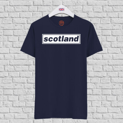 Scotland Oasis Navy Organic Cotton T-shirt for fans of Scotland Football Gift