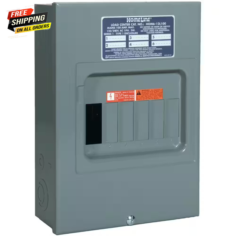 Indoor Main Lug Load Center 100 Amp Electrical Sub-Panel Box